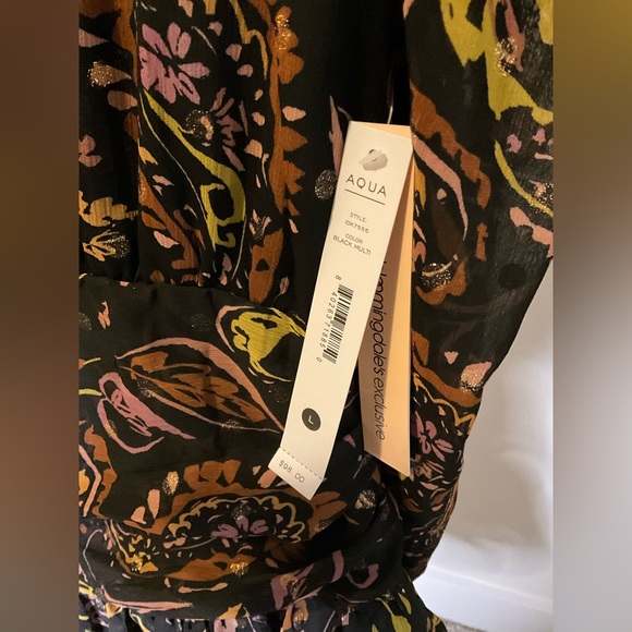 Aqua NWT Mini dress in Size Large - metallic accents - Bloomingdale’s exclusive - Picture 5 of 10